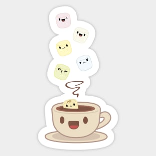 Hot Chocolate and Marshmallows Sticker